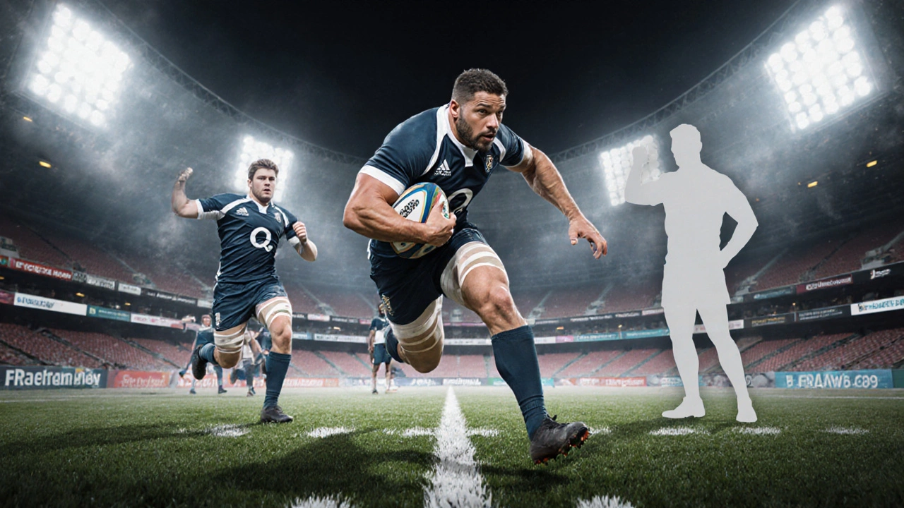 Modern forward making a short crash‑ball run in training, echoing the jackler role.