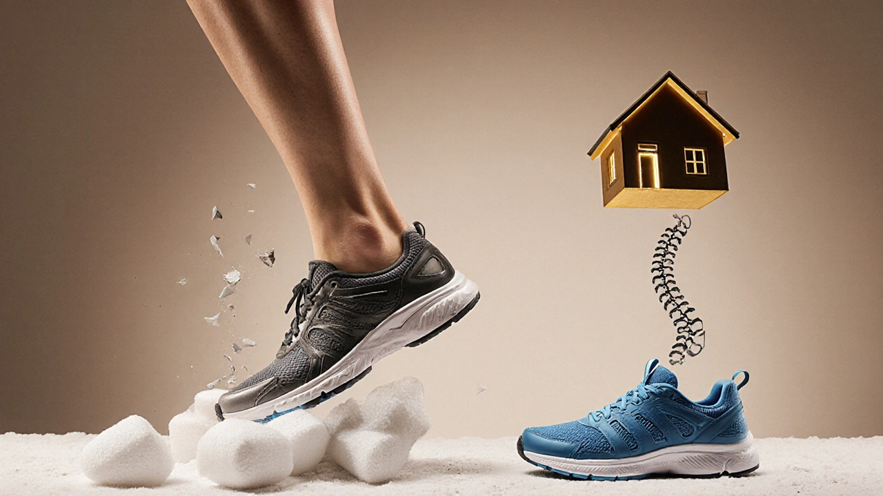 Foot as foundation: running shoes as crumbling foam vs. flat sole supporting stable body structure